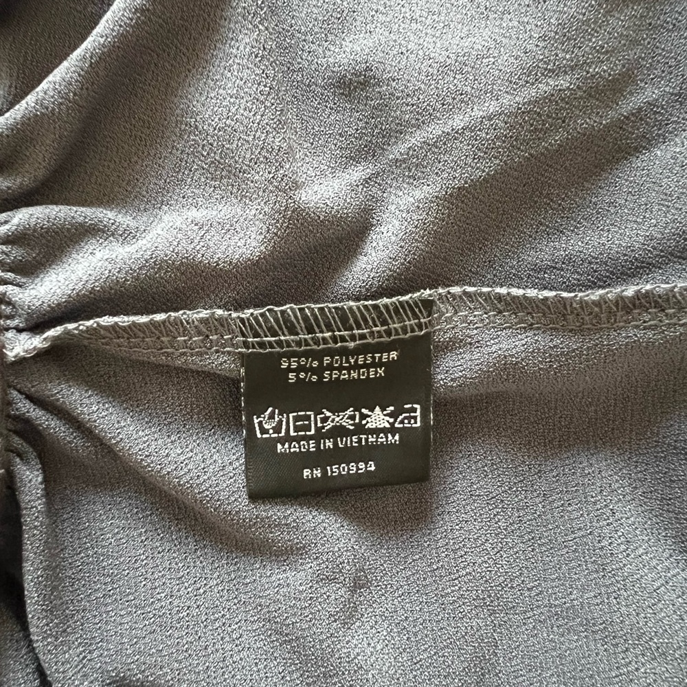 Belldini blouse. Slate Grey with decorative silver grommets. - Picture 6 of 7